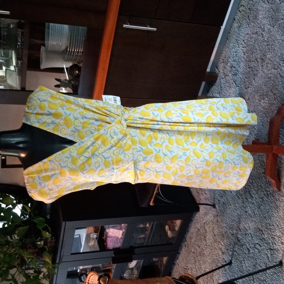 NWT Lands End Lemon Spring/Summer Dress - Picture 2 of 8